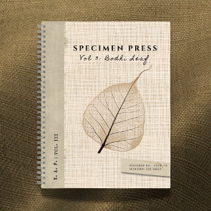 Specimen Press Vol. 3: Bodhi-Skelett Leinen-Look Notizblock