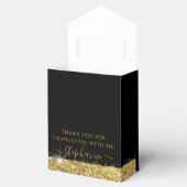 Speck Confetti Triangle aus Gold und Schwarz-Glitz Geschenkschachtel (Geöffnet)