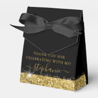 Speck Confetti Triangle aus Gold und Schwarz-Glitz