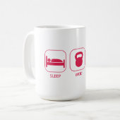 Speck des Schlaf-WOD - Trainings-und Kaffeetasse (Vorderseite Links)