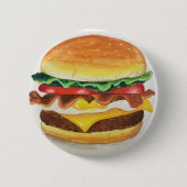 Speck-Ei u. Cheeseburger-Knopf Button (Vorderseite)