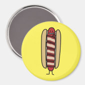 Speck eingewickelte Hotdog-Würstchen-Dackel Magnet (Vorderseite/Rückseite)