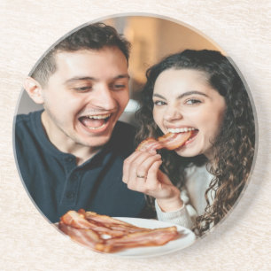 Speck-Essen-Foto Anpassen Personalisieren Getränkeuntersetzer