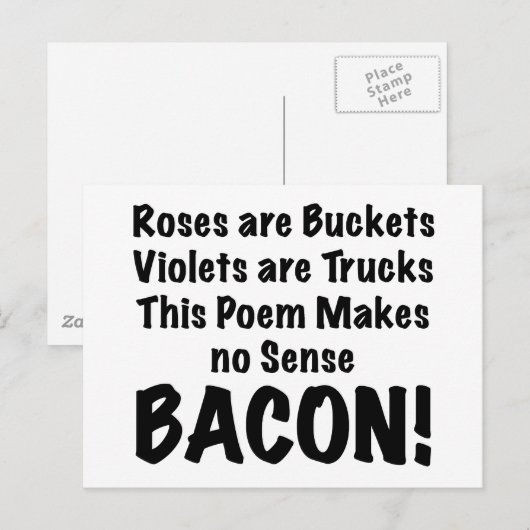 Speck-Gedicht Postkarte (Vorne/Hinten)