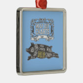 SPECK kennt Ihre Schnitte des Fleisches Ornament Aus Metall (Rechts)