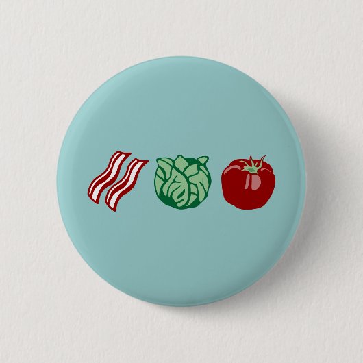 Speck-Kopfsalat u. Tomate - das BLT! Button (Vorderseite)