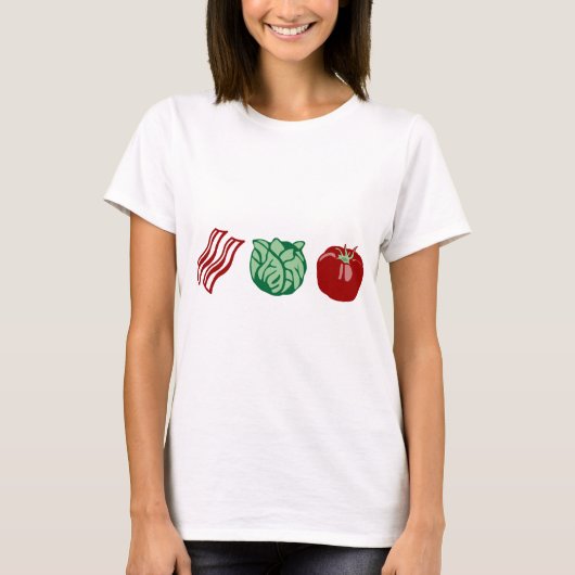 Speck-Kopfsalat u. Tomate - das BLT! T-Shirt (Vorderseite)