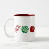 Speck-Kopfsalat u. Tomate - das BLT! Zweifarbige Tasse (Links)