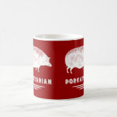 Speck-Liebhaber Porkatarian Vintages Schwein-Rot Kaffeetasse (Mittel)