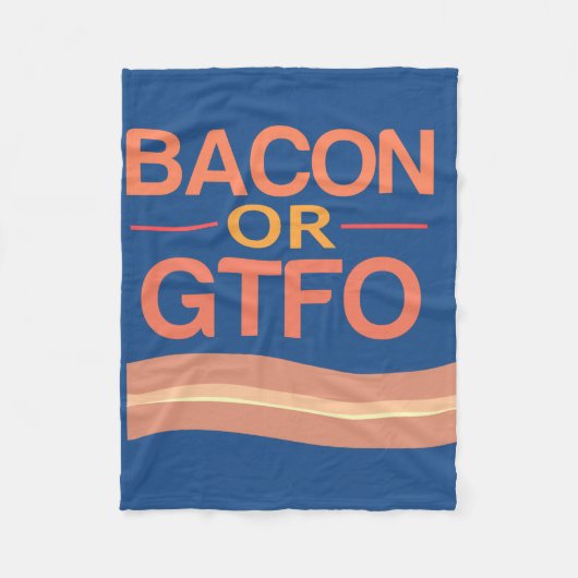 Speck oder GTFO Fleecedecke (Vorderseite)