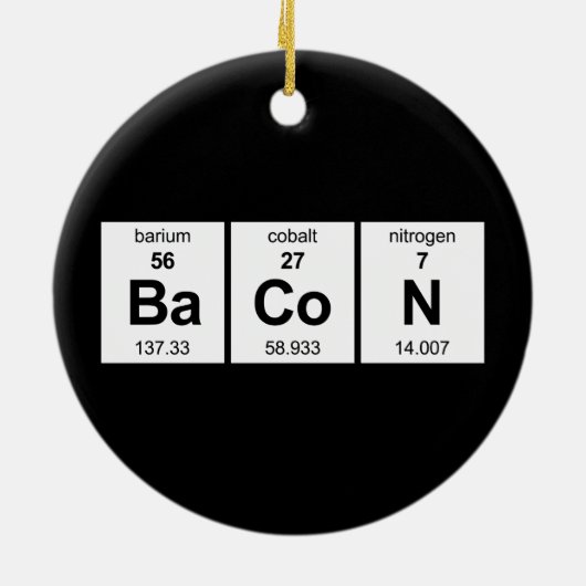 Speck-Periodensystem Keramik Ornament (Hinten)
