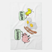 Speck und Ei-Albtraum Geschirrtuch (Vertikal)