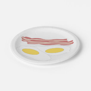 Speck und Ei-Entwurf Pappteller