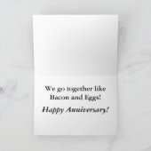 Speck und Ei-Jahrestag Karte (Innenseite)