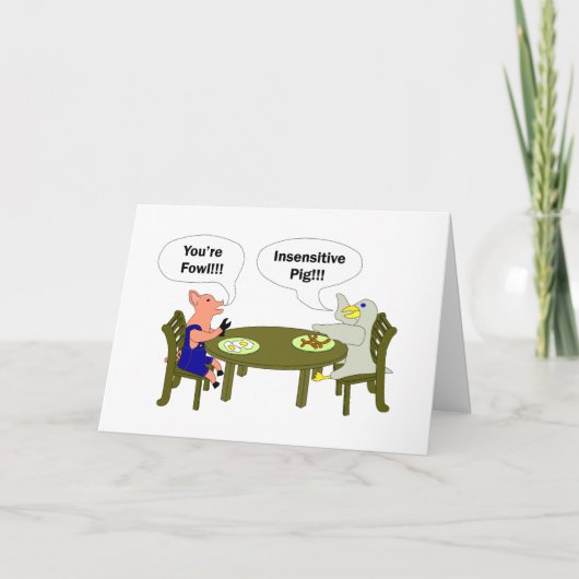 Speck und Ei-Jahrestag Karte (Vorderseite)