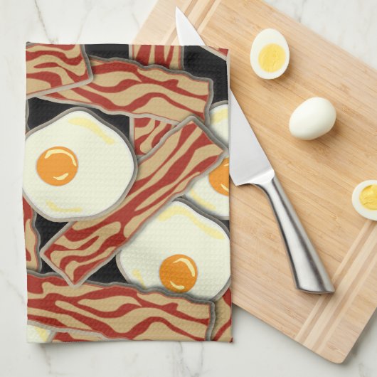 Speck-und Ei-Muster Geschirrtuch (Viertel Falte)