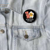 Speck und Eier auf Zehen Lustiger Toast-Wortwitz D Button (Beispiel)