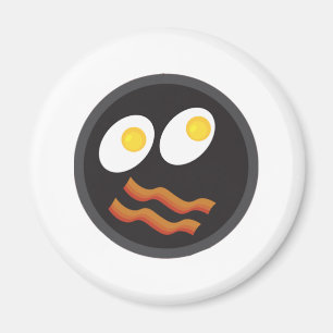 Speck und Eier Gesicht Magnet