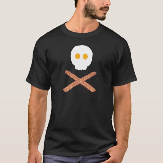 Speck und Eier Schädel und Knochen-T - Shirt (Vorderseite)