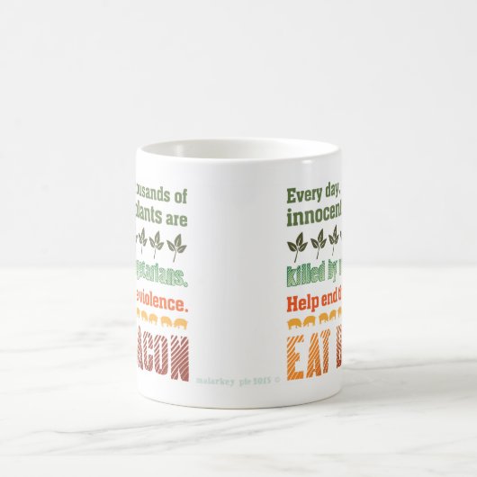 Speck-Vegetarier Kaffeetasse (Mittel)