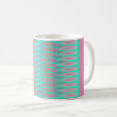Speckbabyblau und blassrosa Globusdesign Kaffeetasse (VorderseiteRechts)