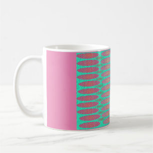 Speckbabyblau und blassrosa Globusdesign Kaffeetasse