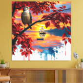 Specker am See im Herbst. Kinderluft Leinwanddruck (Insitu (Wohnzimmer))