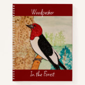 Specker im Wald Deep Red Notizblock (Vorderseite)
