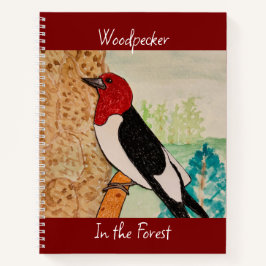 Specker im Wald Deep Red Notizblock