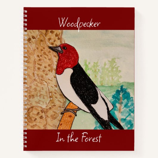 Specker im Wald Deep Red Notizblock (Vorderseite)