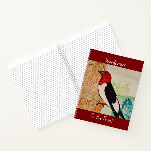 Specker im Wald Deep Red Notizblock (Innenseite)
