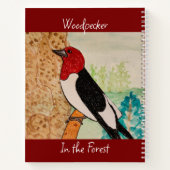 Specker im Wald Deep Red Notizblock (Rückseite)