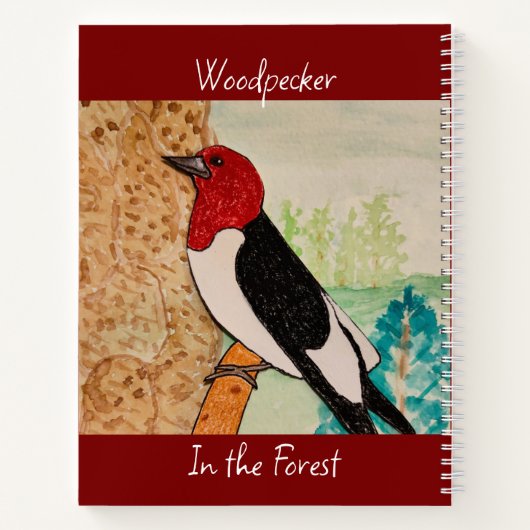 Specker im Wald Deep Red Notizblock (Rückseite)