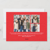 Speckframe, einfaches, rotes Weihnachtsgebirge Feiertagskarte (Rückseite)