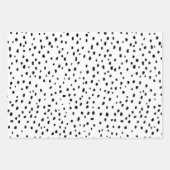 Speckle-Dalmatiner-Muster (schwarz/weiß) Geschenkpapier Set (Vorderseite 2)