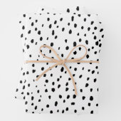 Speckle-Dalmatiner-Muster (schwarz/weiß) Geschenkpapier Set (Beispiel)