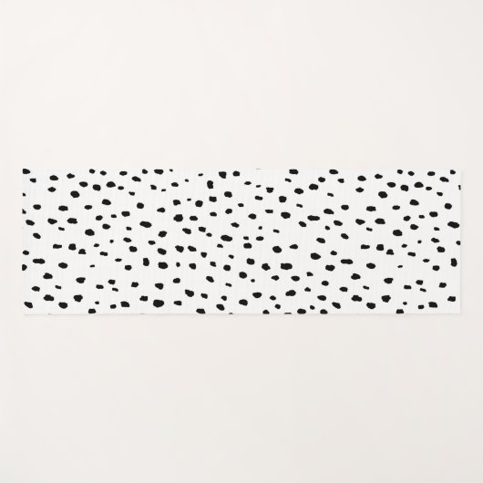 Speckle-Dalmatiner-Muster (schwarz/weiß) Yogamatte (Vorderseite (Horizontal))