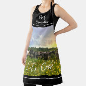 Speckle Park Rinder unter Regendusche, Sonnenunter Schürze (InSitu)