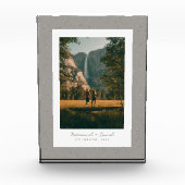 Speckle Rahmen schlicht rustikal grau Außenbereich Fotoblock (Vorderseite)