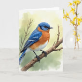Speckled Bird Scene Card Karte (Gelbe Blume)