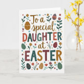 Speckled Easter Egg Daughter Card Karte (Gelbe Blume)