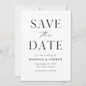 Speckled Modern Elegance QR Code Save The Date (Vorderseite)