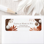 Speckled Stone Earthy Palm Border Return Address (Insitu)