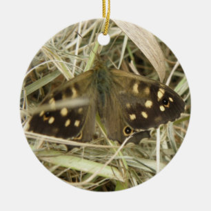 Speckled Wood Butterfly Ornament