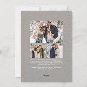 Speckrahmen einfaches, neutrales Weihnachtsgebirge Feiertagskarte (Rückseite)