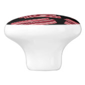 Speckstreifen-Muster Keramikknauf (Seitenansicht)