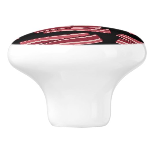 Speckstreifen-Muster Keramikknauf (Seitenansicht)