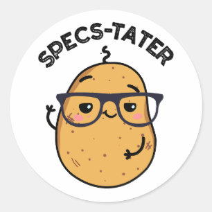 Specs tater Funny Picknick Runder Aufkleber