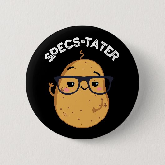 Specs tater Funny Potato Spektakel Pun Dark BG Button (Vorderseite)