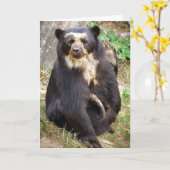 Spectacled Bear Scratchings Karte (Gelbe Blume)